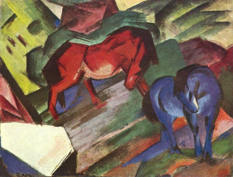 Franz Marc Red and Blue Horse (mk34)